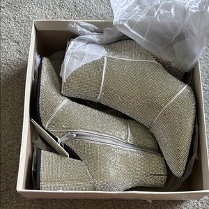 Cailin Boots- Glittering Rhinestone Ankle Boots